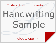Instructions for preparing a handwriting sample