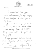 Bush's handwriting