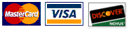 Visa, Mastercard, and Discover Accepted