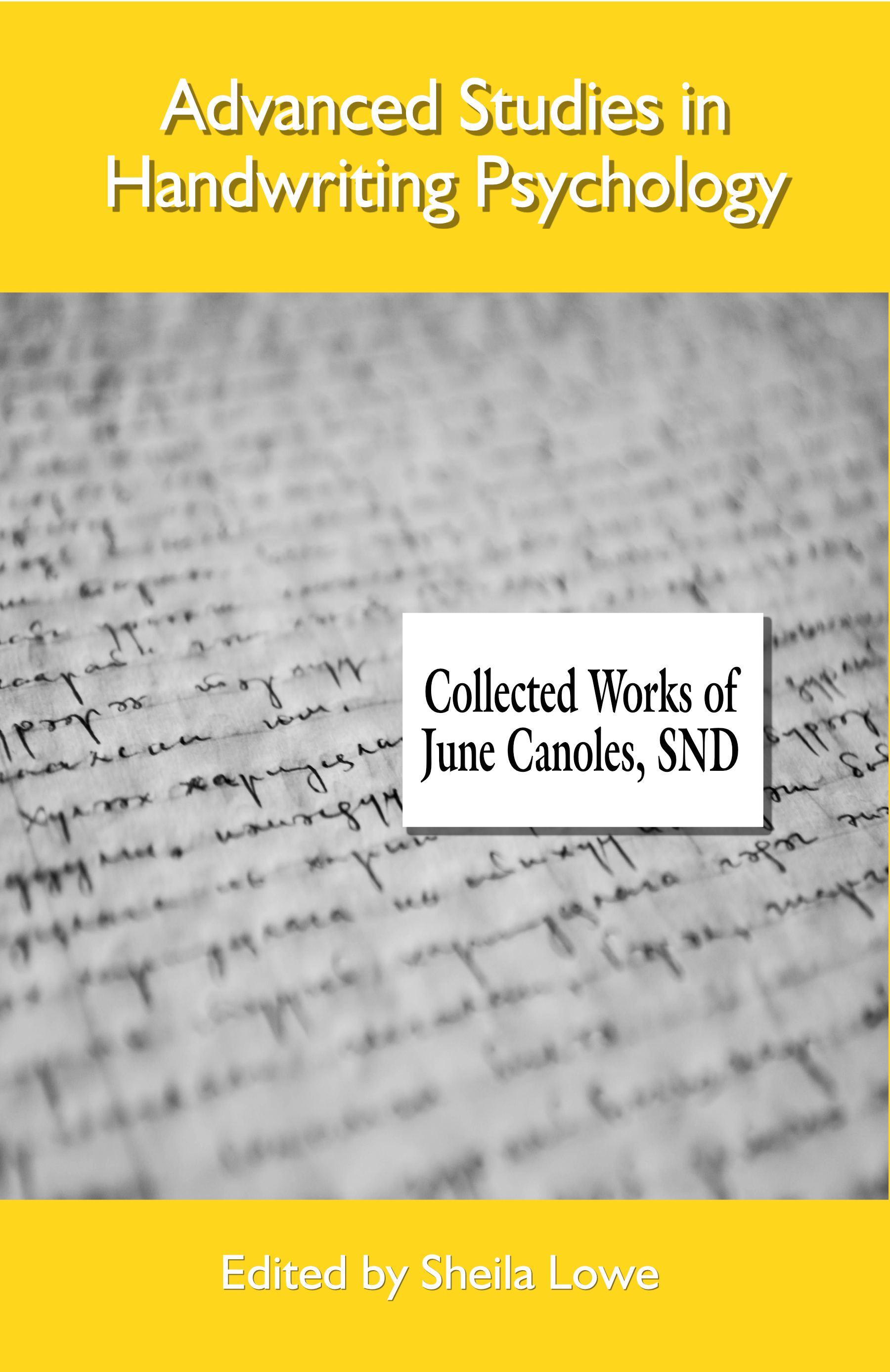 Advanced Studies in Handwriting Psychology by Sister June Canoles book cover